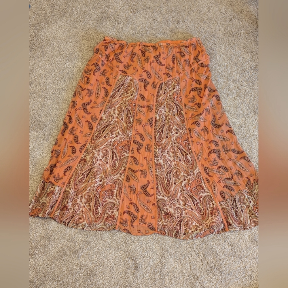 Lane Bryant Hippie Boho Paisley Maxi Skirt